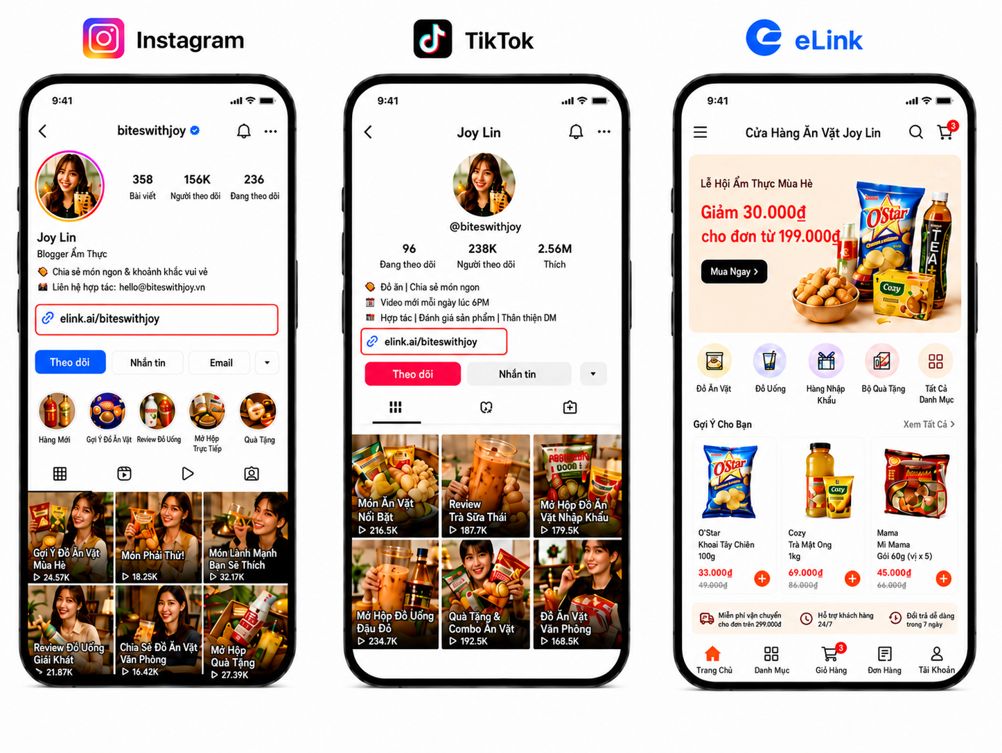 Instagram và TikTok đưa khách hàng đến cửa hàng eLink